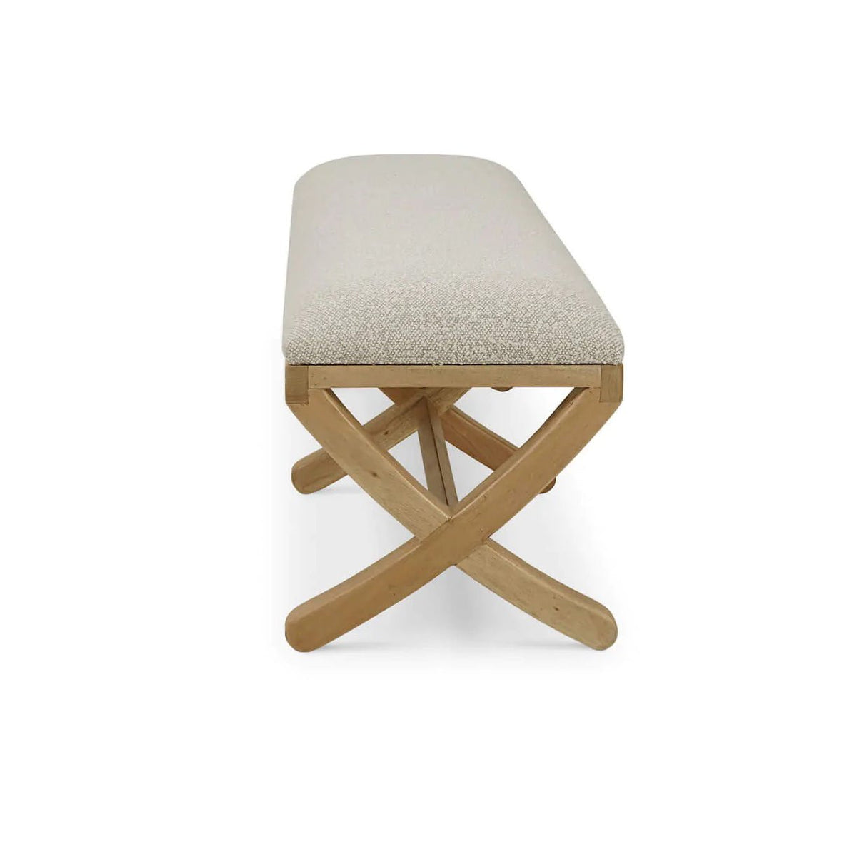 Scandinavian Minimalist Bench with Upholstered Seat - English Georgian America