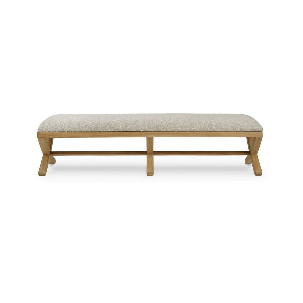 Scandinavian Minimalist Bench with Upholstered Seat - English Georgian America
