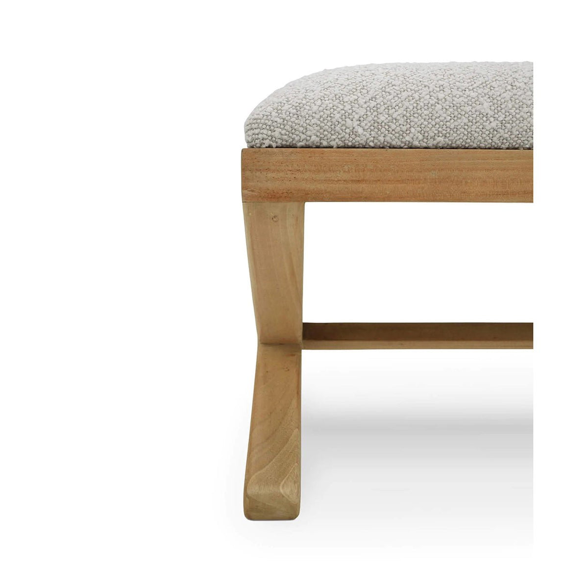 Scandinavian Minimalist Bench with Upholstered Seat - English Georgian America