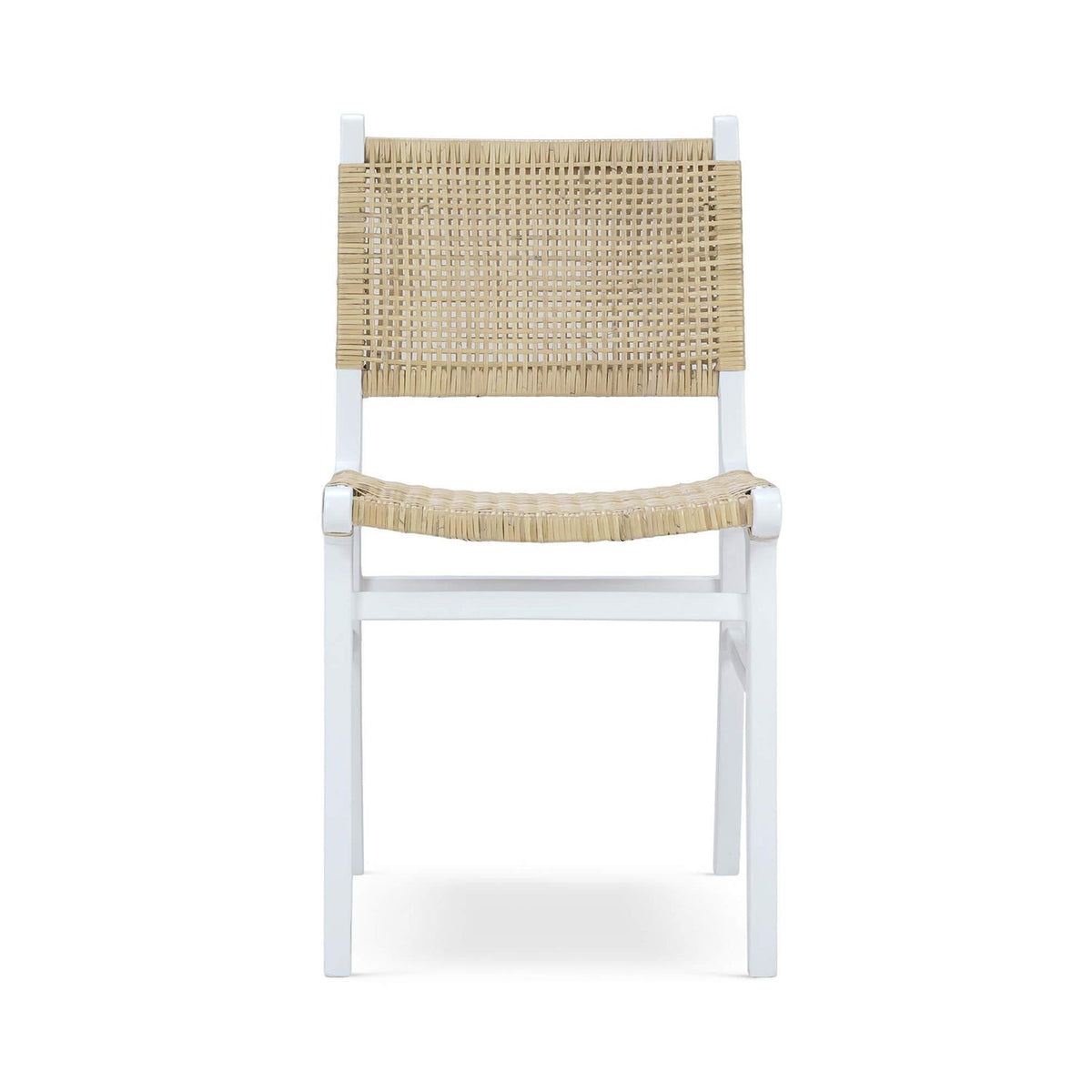 Scandinavian Modern White Painted Dining Chair - English Georgian America