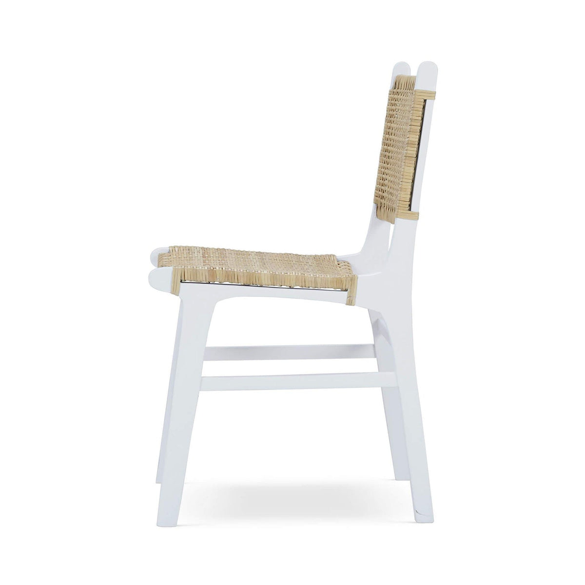Scandinavian Modern White Painted Dining Chair - English Georgian America