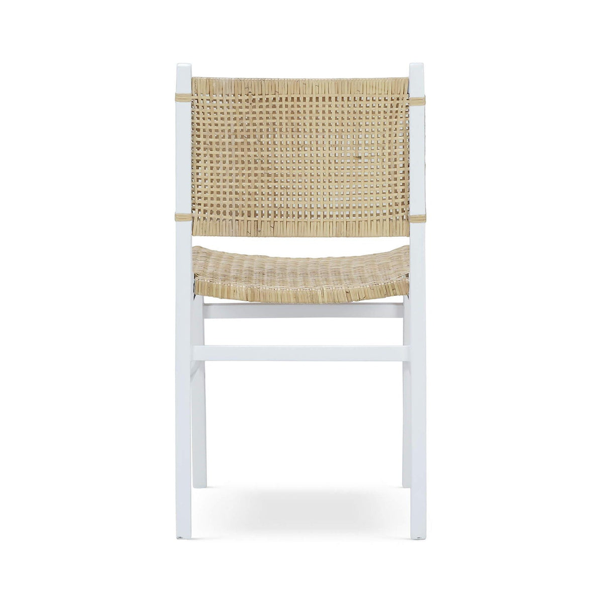 Scandinavian Modern White Painted Dining Chair - English Georgian America