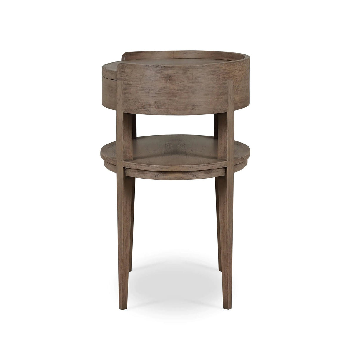 Scandinavian Oval Side Table in Birch Finish - English Georgian America