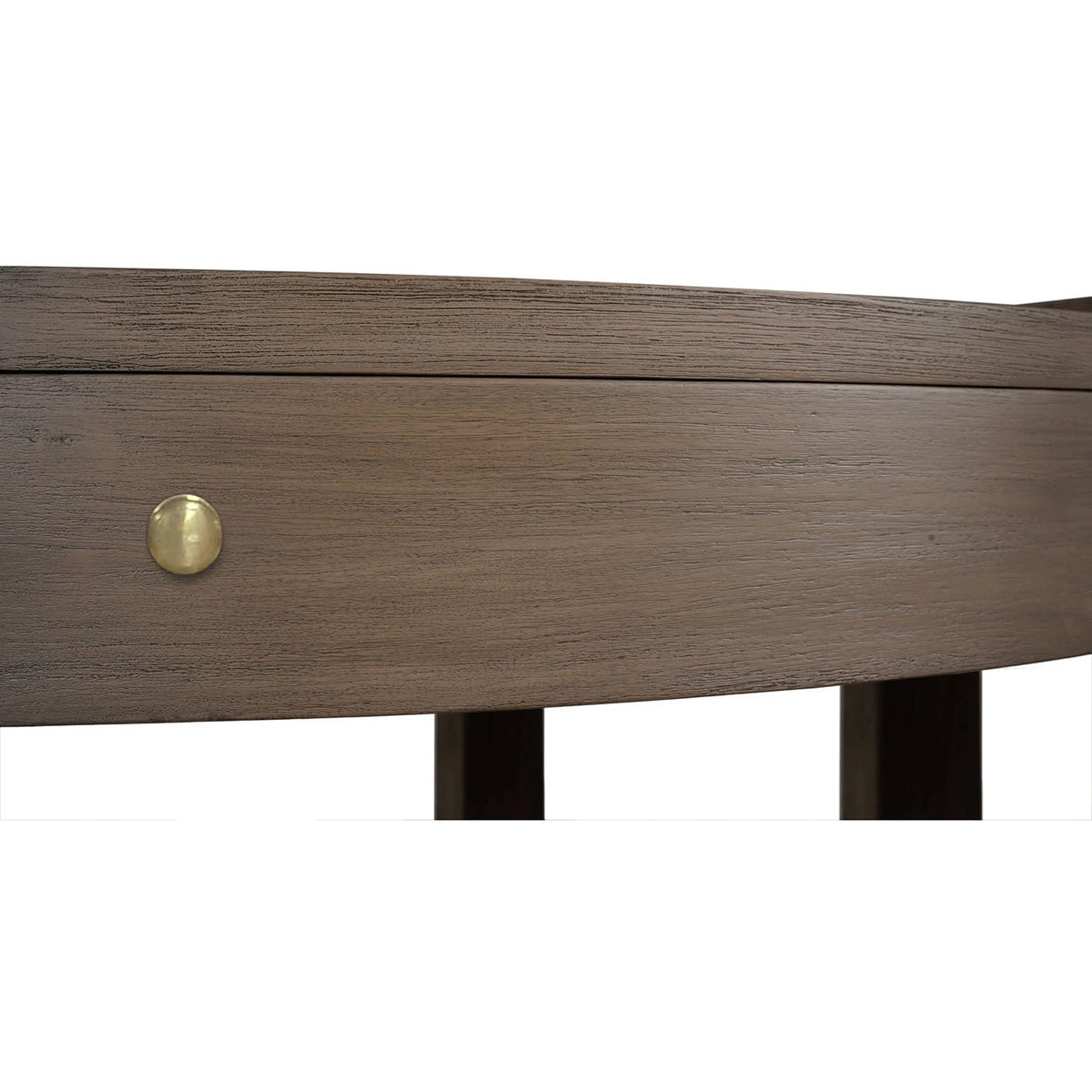 Scandinavian Oval Side Table in Birch Finish - English Georgian America