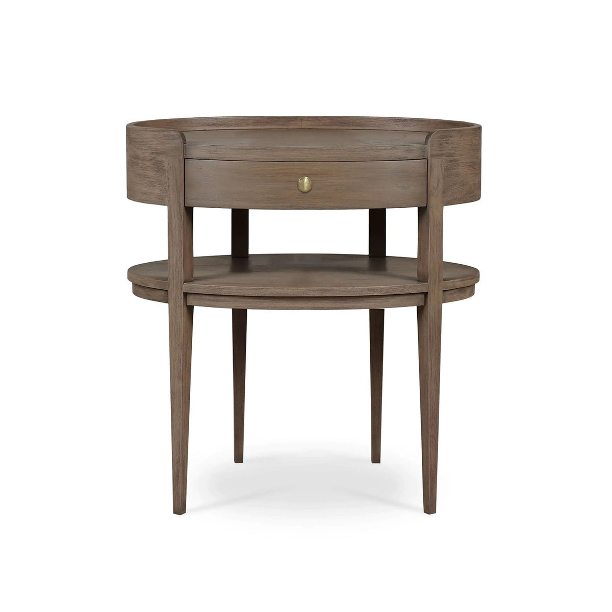 Scandinavian Oval Side Table in Birch Finish - English Georgian America