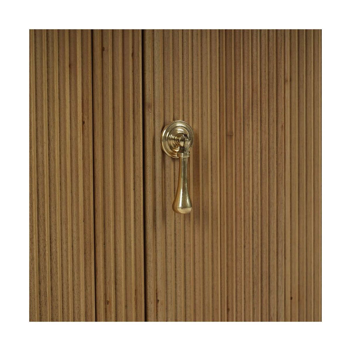 Scandinavian Reeded Wood Sideboard - English Georgian America