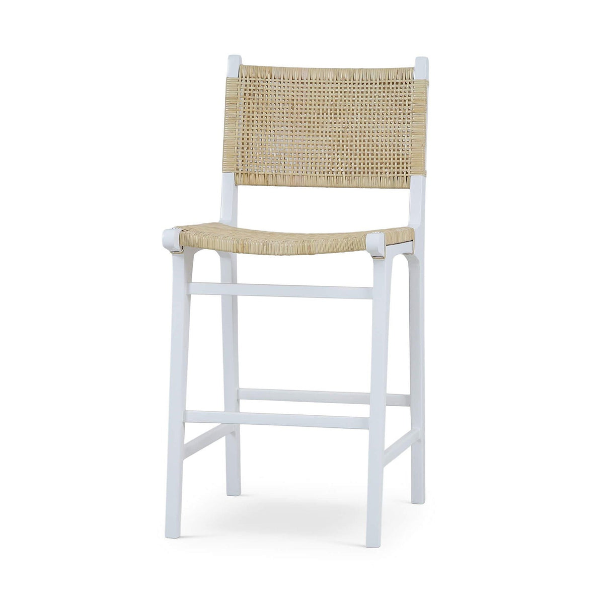 Scandinavian White Painted Counter Stool - English Georgian America