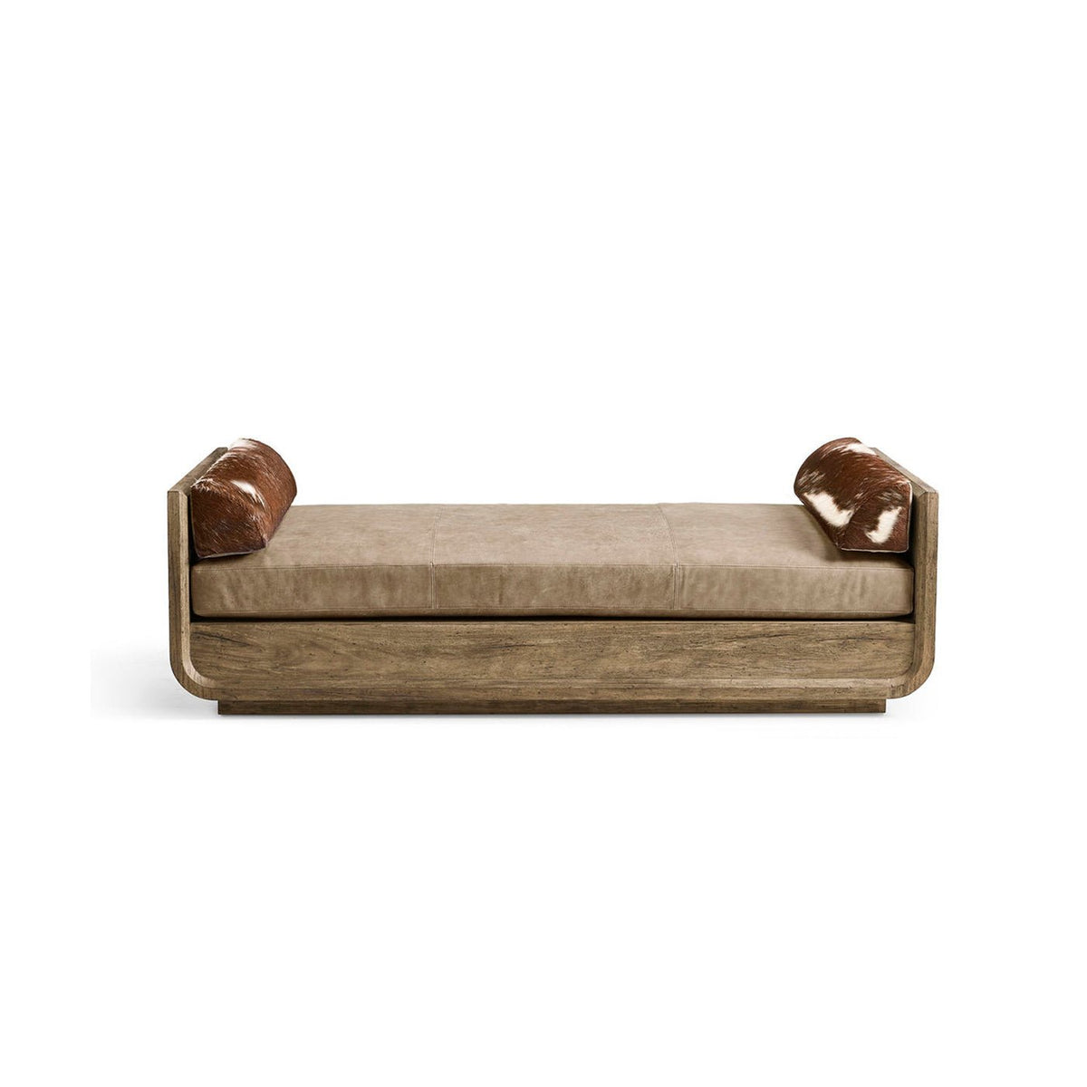 Sculptural Organic Modern Wood Daybed with Bolsters - English Georgian America