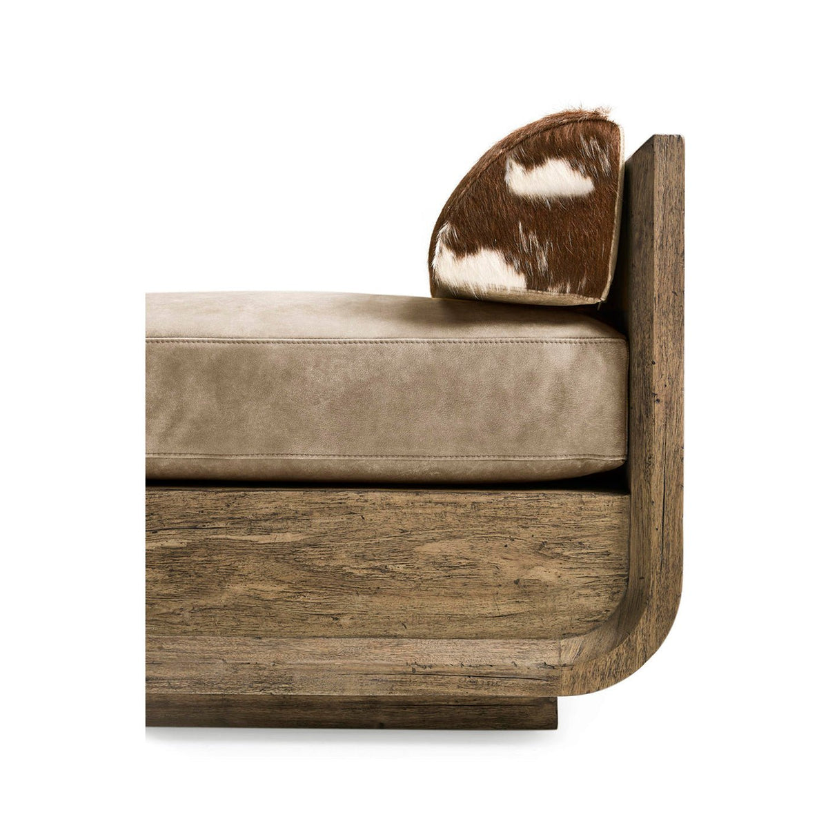 Sculptural Organic Modern Wood Daybed with Bolsters - English Georgian America