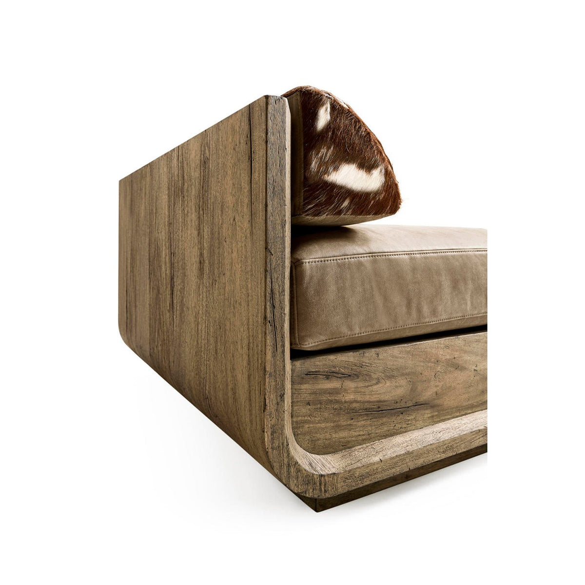 Sculptural Organic Modern Wood Daybed with Bolsters - English Georgian America