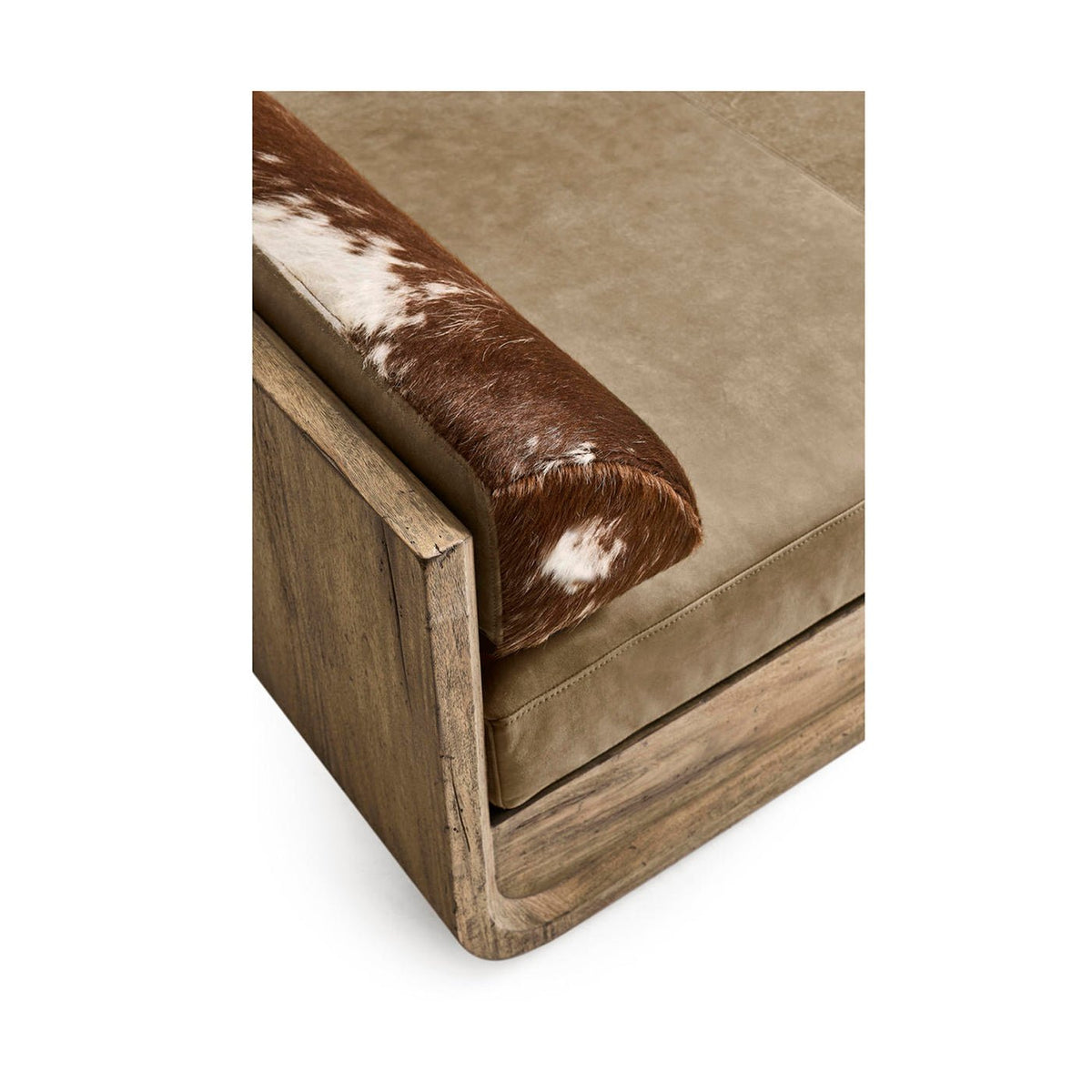 Sculptural Organic Modern Wood Daybed with Bolsters - English Georgian America