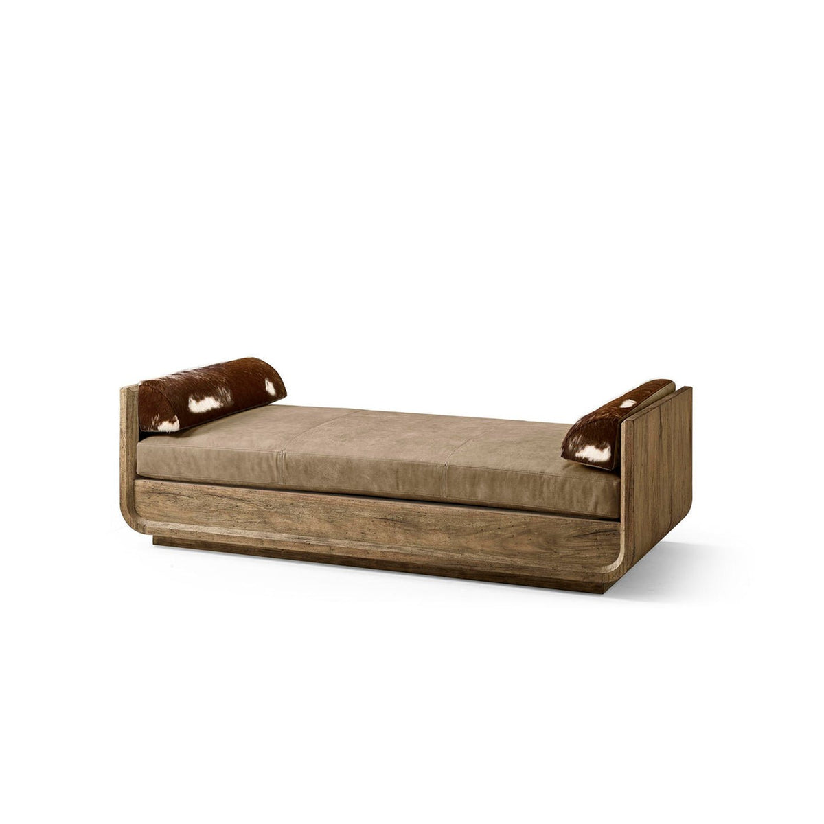 Sculptural Organic Modern Wood Daybed with Bolsters - English Georgian America