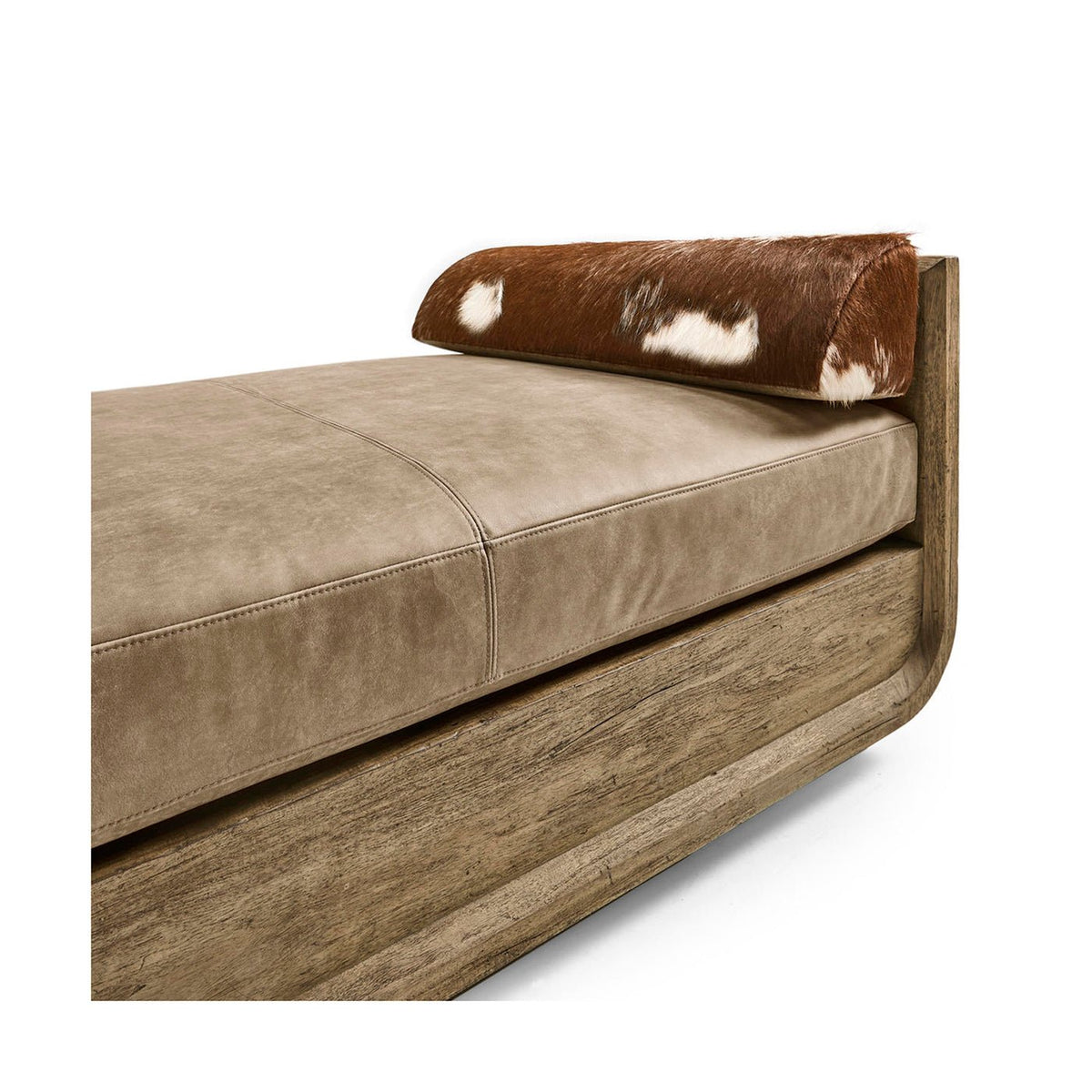 Sculptural Organic Modern Wood Daybed with Bolsters - English Georgian America
