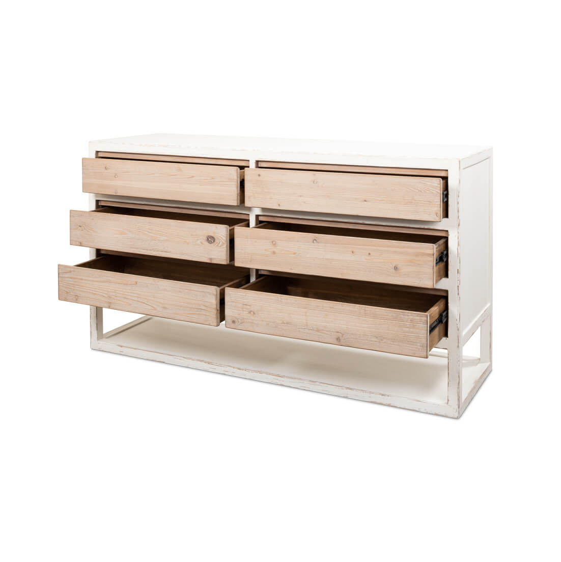 Seaside Coastal Painted Dresser - English Georgian America