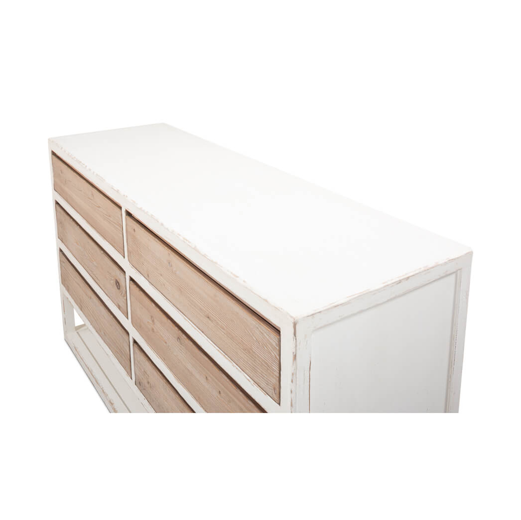 Seaside Coastal Painted Dresser - English Georgian America