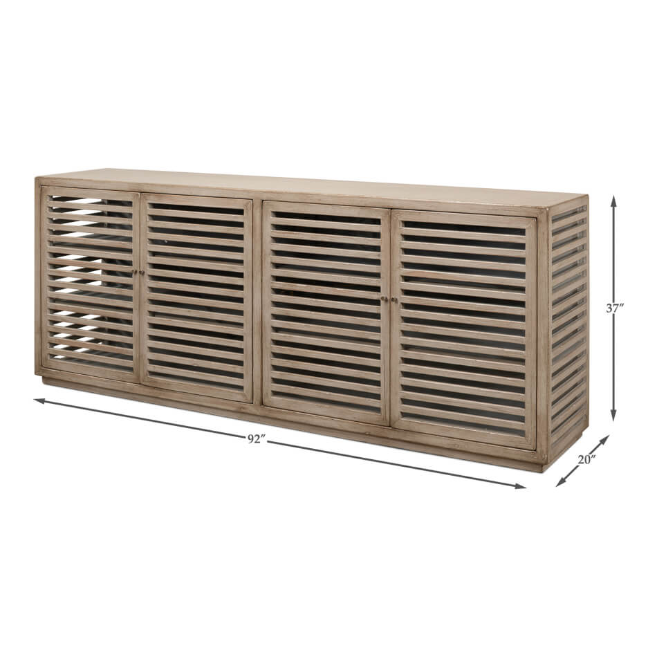 Seaside Gray Wash Sideboard - English Georgian America