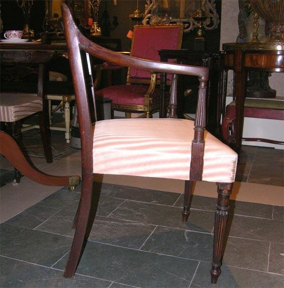 Set of 8 Regency Mahogany Dining Chairs - English Georgian America