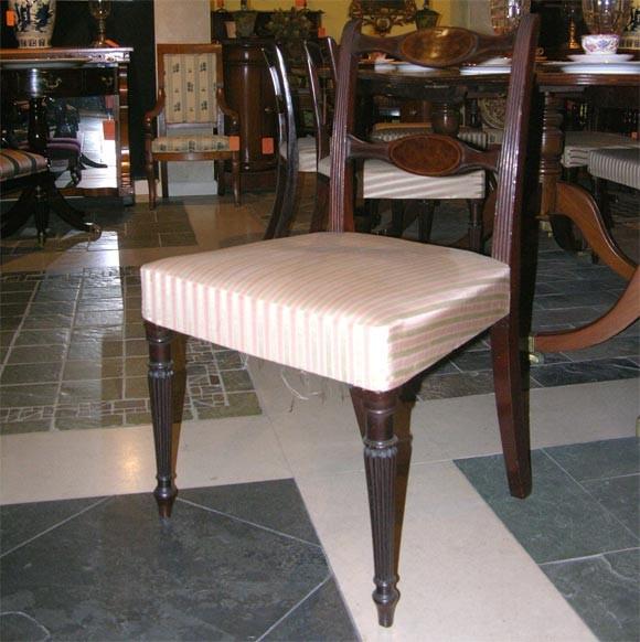 Set of 8 Regency Mahogany Dining Chairs - English Georgian America
