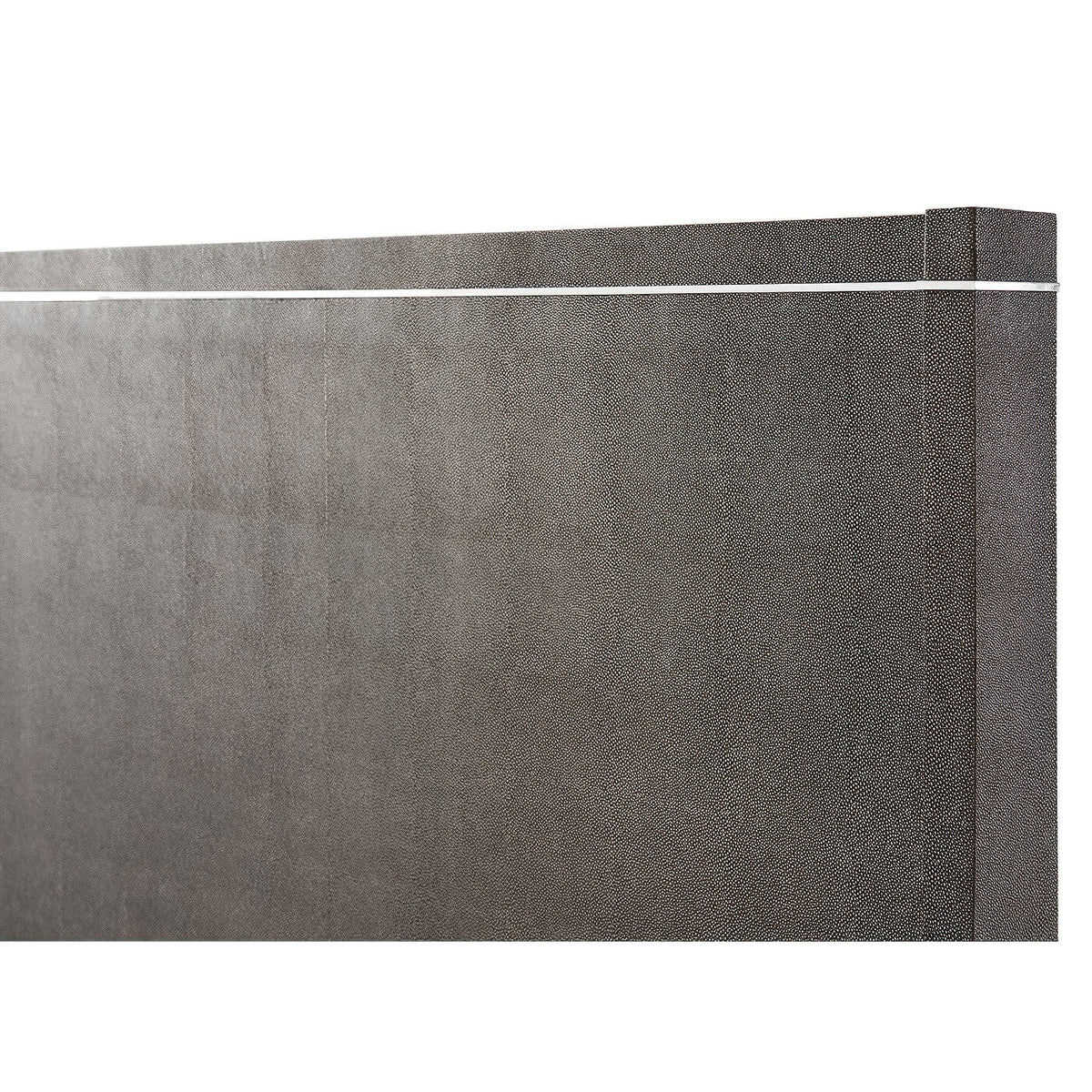 Shagreen Embossed Modern Bed - CALI King - English Georgian America