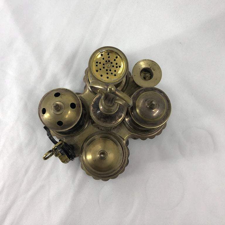 Silvered Brass Standish - English Georgian America