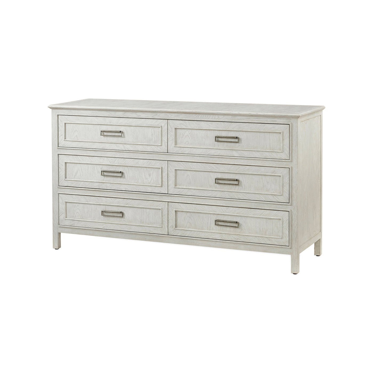 Six Drawer White Oak Dresser - English Georgian America