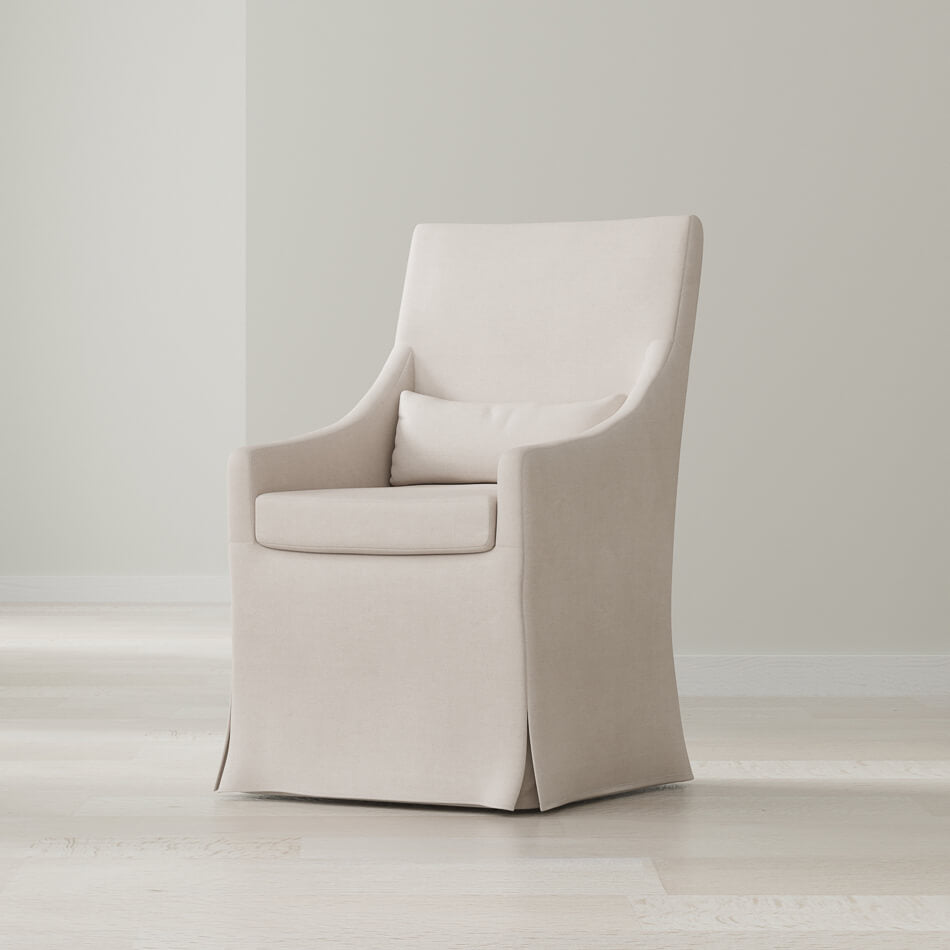 Skirted Linen Dining Chair - English Georgian America