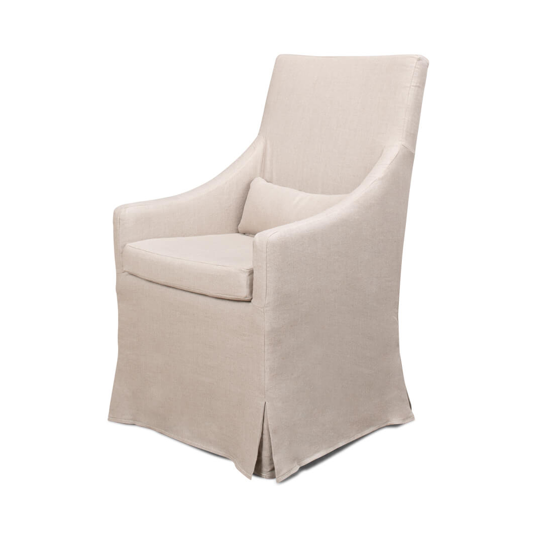 Skirted Linen Dining Chair - English Georgian America