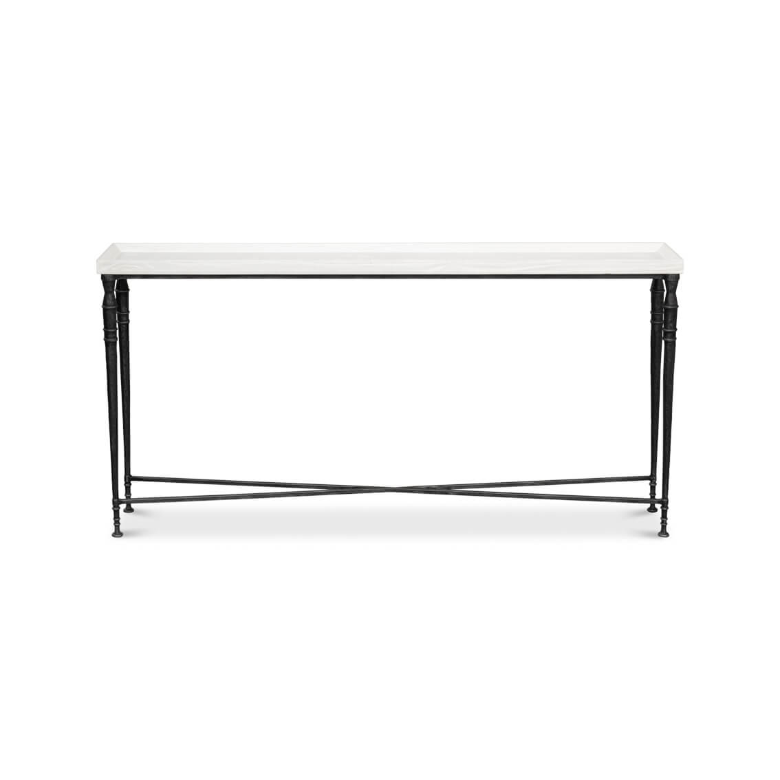 Sleek Art Deco Console Table - English Georgian America