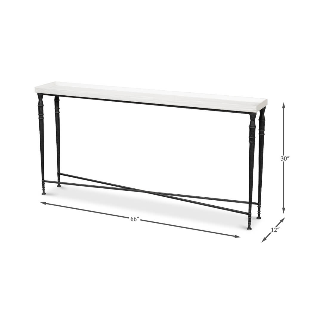 Sleek Art Deco Console Table - English Georgian America