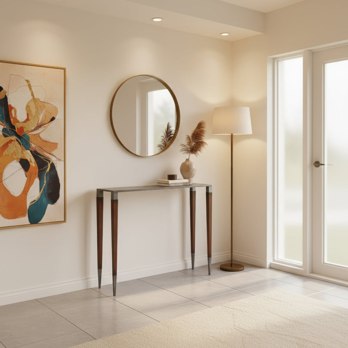 Slim Art Deco Console Table - English Georgian America