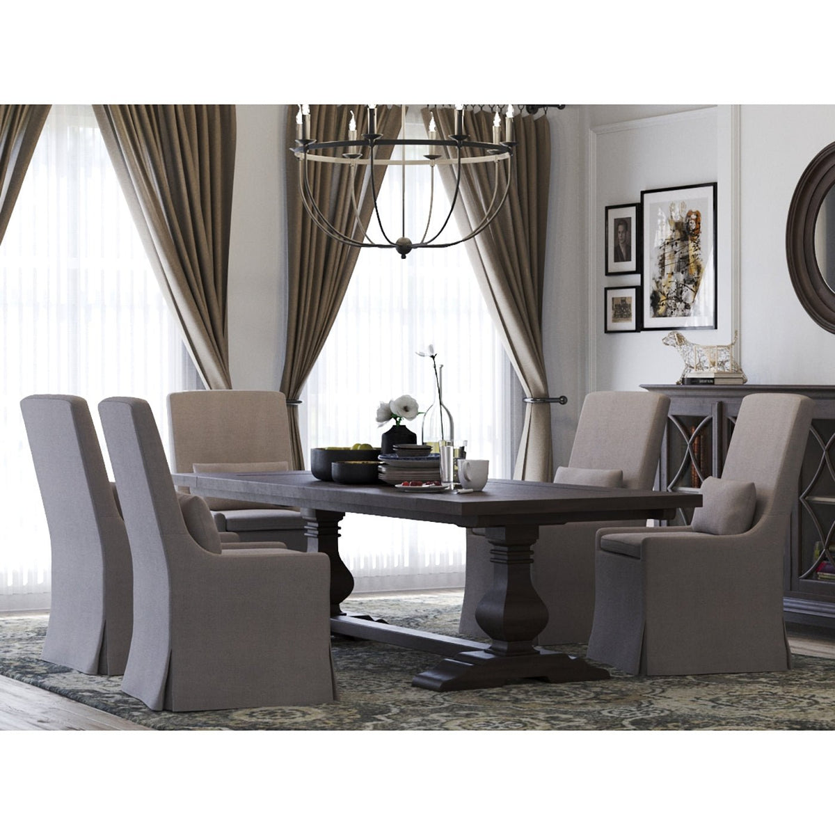 Slipcovered Dining Chair - English Georgian America