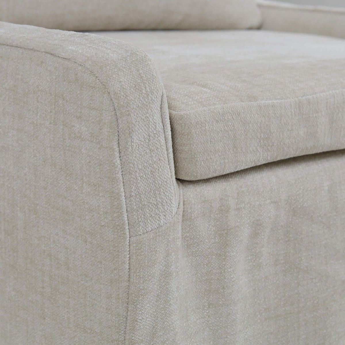 Slipcovered Dining Chair – Light Beige Upholstery - English Georgian America