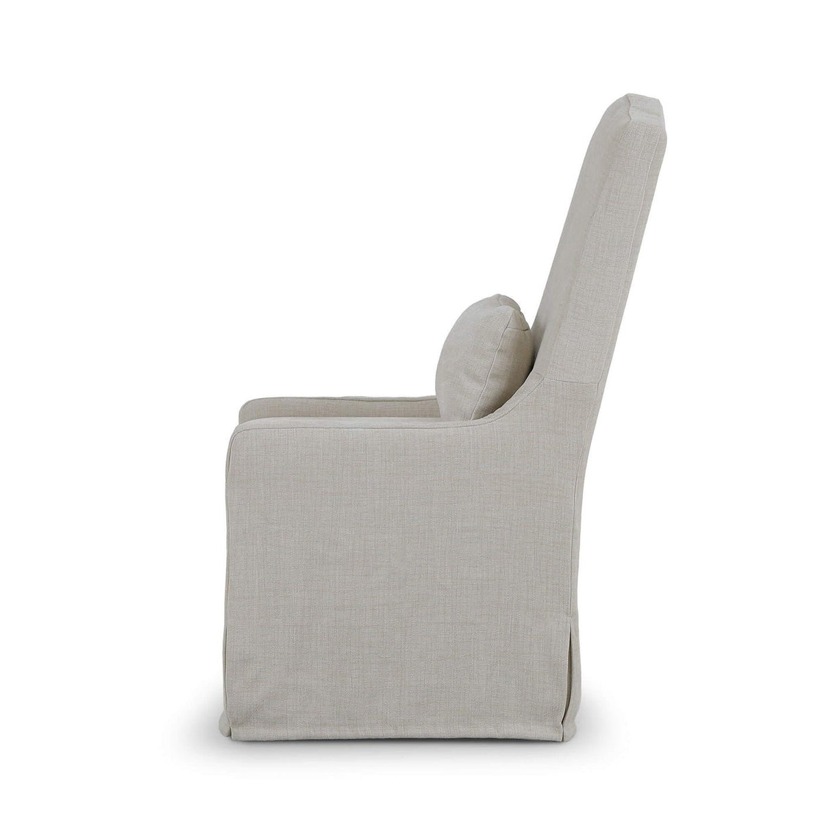 Slipcovered Dining Chair – Light Beige Upholstery - English Georgian America