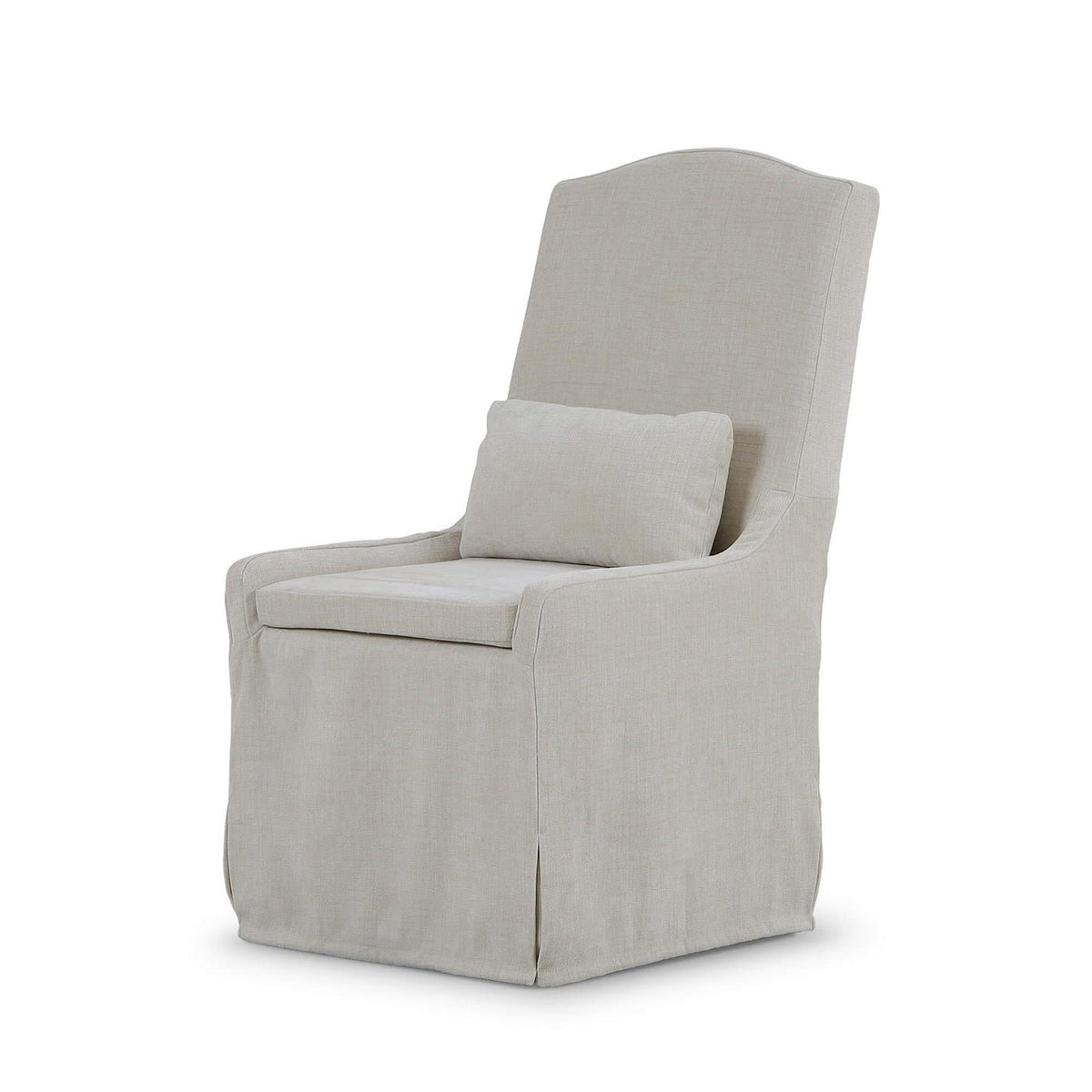 Slipcovered Dining Chair – Light Beige Upholstery - English Georgian America