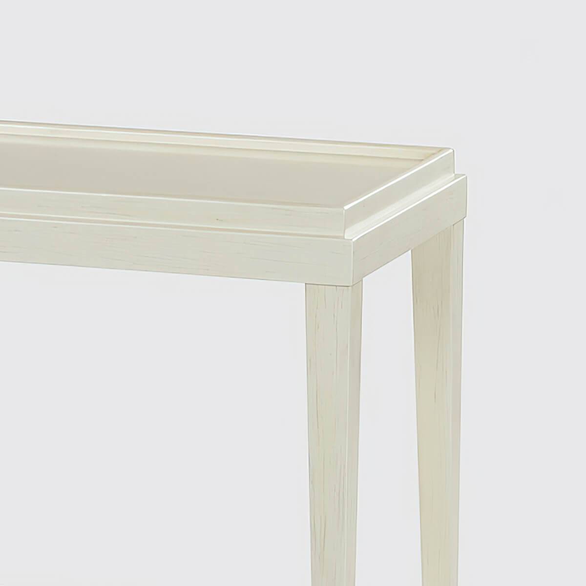 Small Classic Two-Tier Side Table - Drift White - English Georgian America