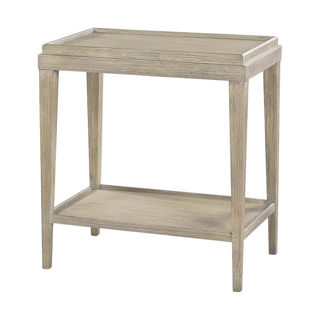 Small Classic Two-Tier Side Table - Greyed - English Georgian America
