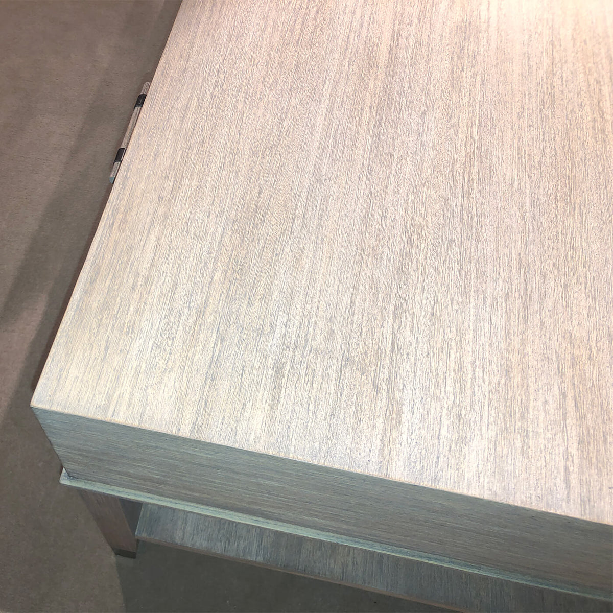 Small Classic Two-Tier Side Table - Greyed - English Georgian America