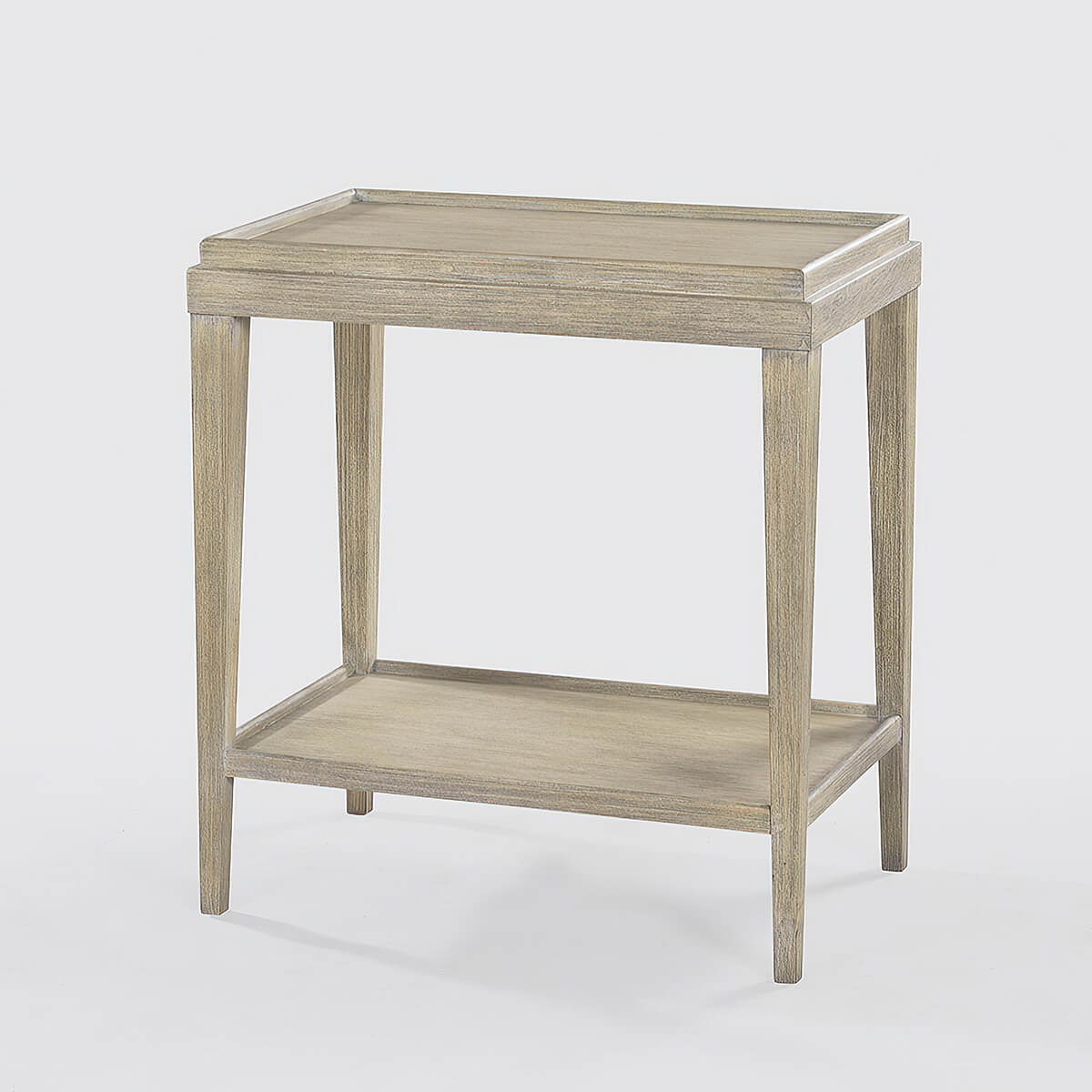 Small Classic Two-Tier Side Table - Greyed - English Georgian America
