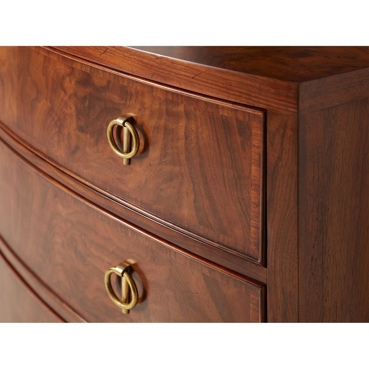 Small English Walnut Chest of Drawers - English Georgian America