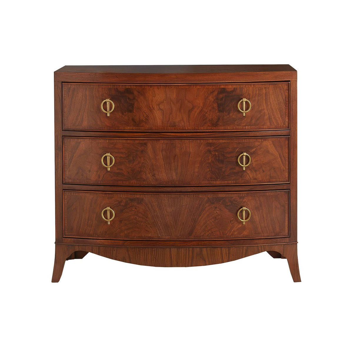 Small English Walnut Chest of Drawers - English Georgian America