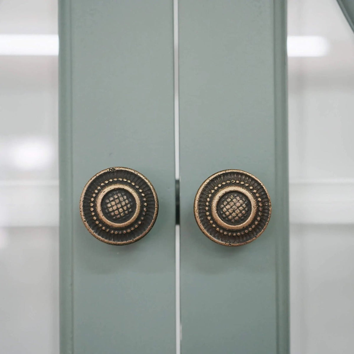 Small French Provincial Bookcase - Green Smoke - English Georgian America