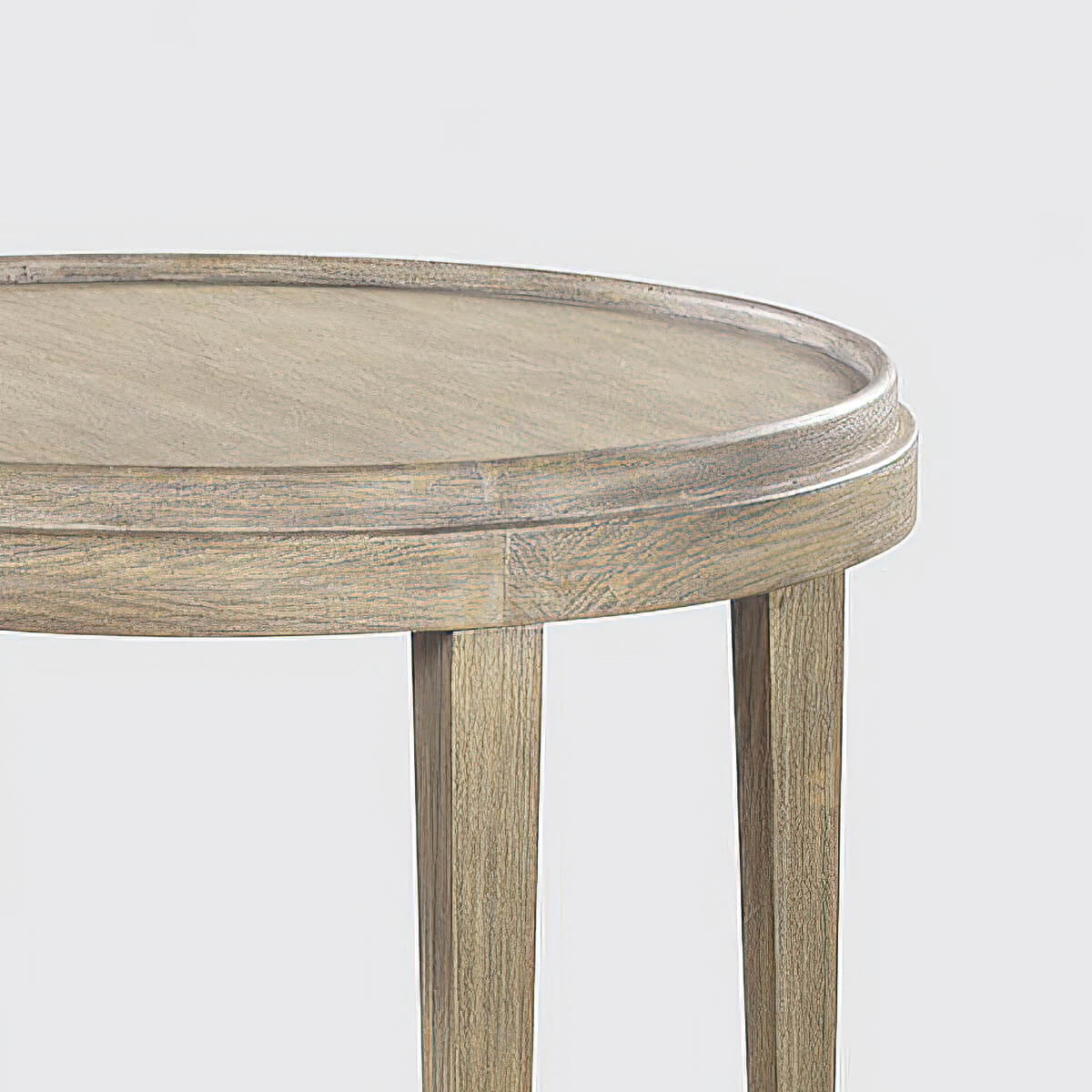Small Greyed Classic Round End Table - English Georgian America