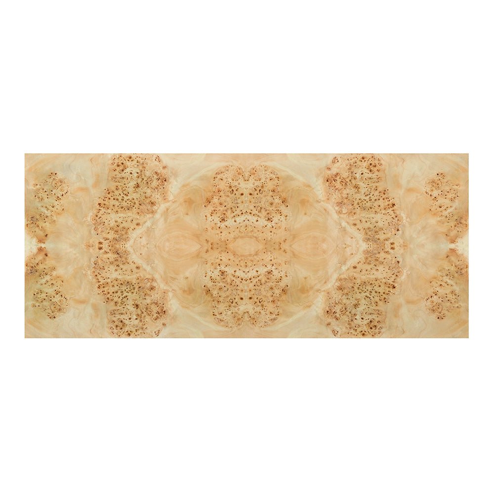 Small Mid - Century Light Burl Cabinet - English Georgian America