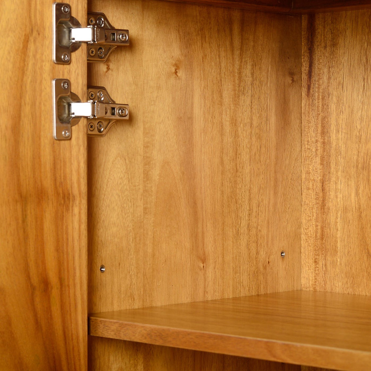 Small Mid - Century Light Burl Cabinet - English Georgian America