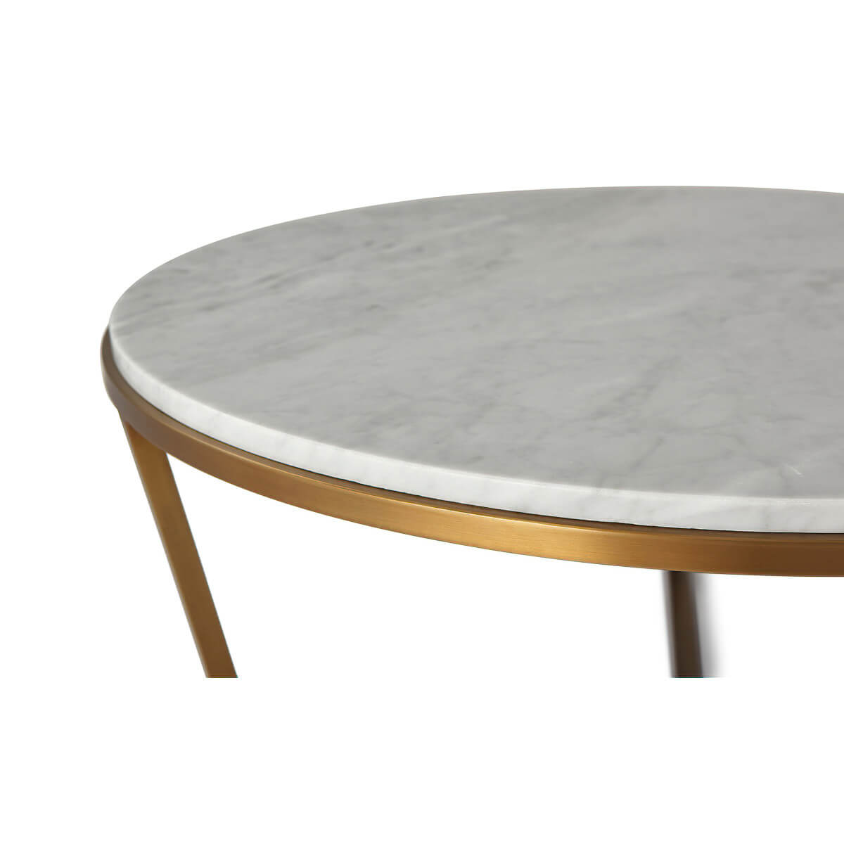 Small Modern Marble Top Cocktail Table - English Georgian America