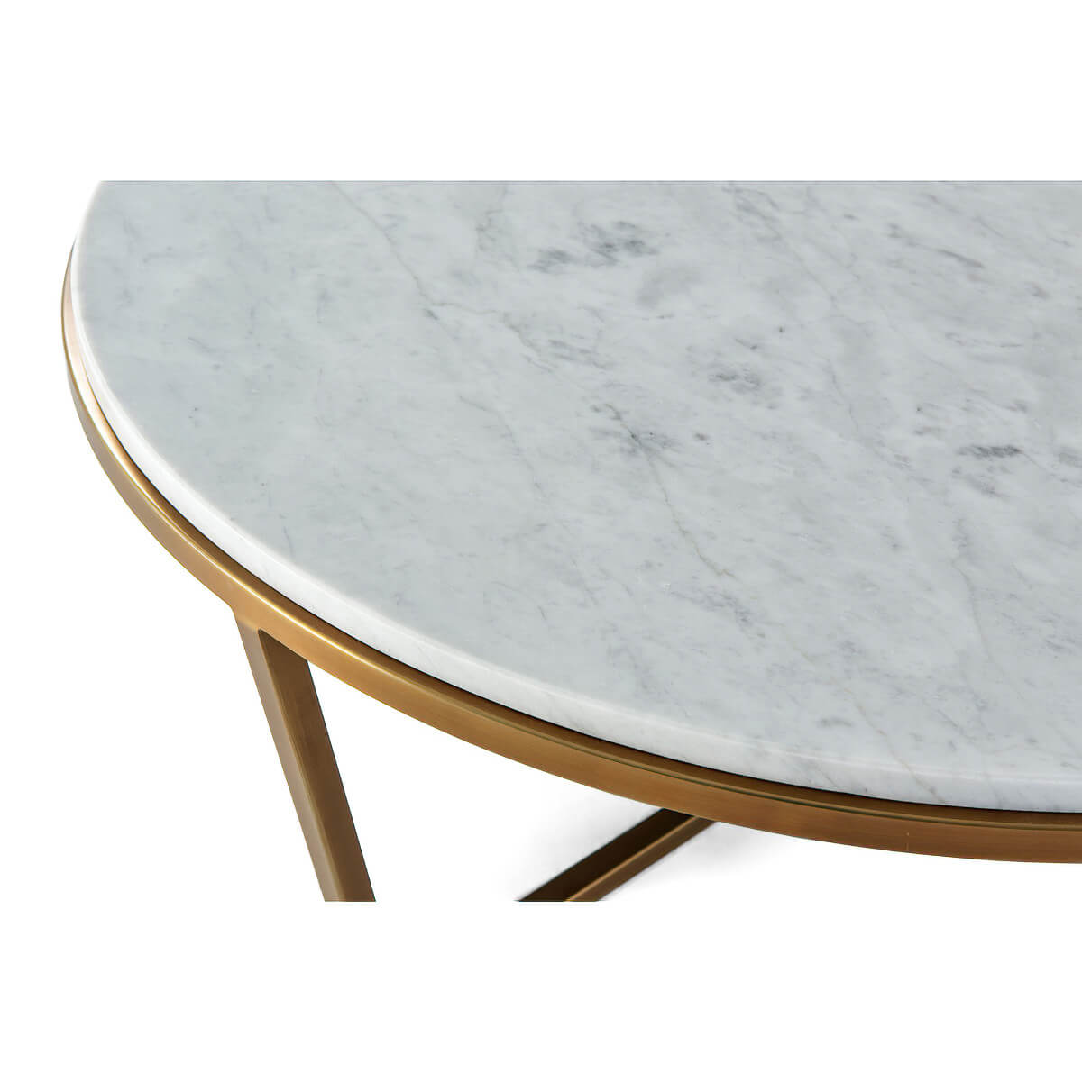 Small Modern Marble Top Cocktail Table - English Georgian America