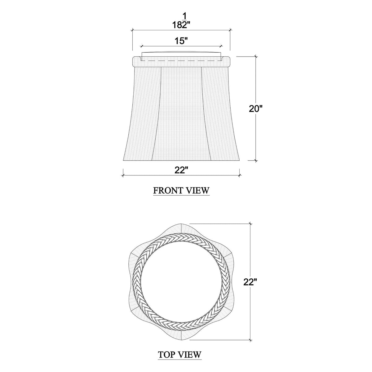 Small Round Rattan Ottoman - English Georgian America