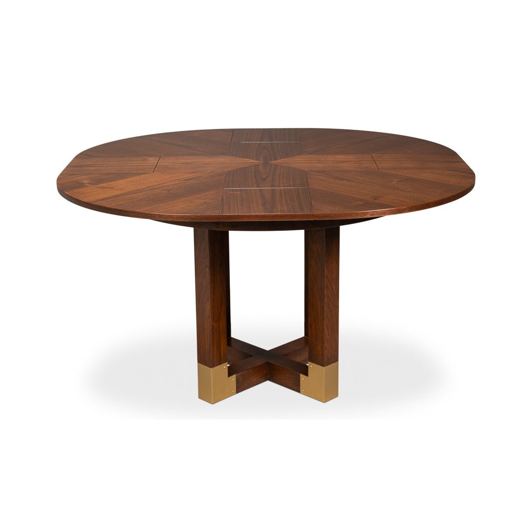 Small Walnut Jupe Dining Table - English Georgian America