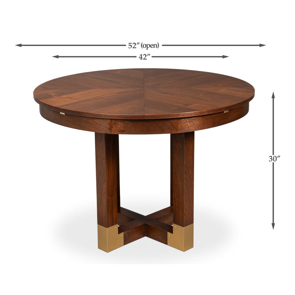 Small Walnut Jupe Dining Table - English Georgian America