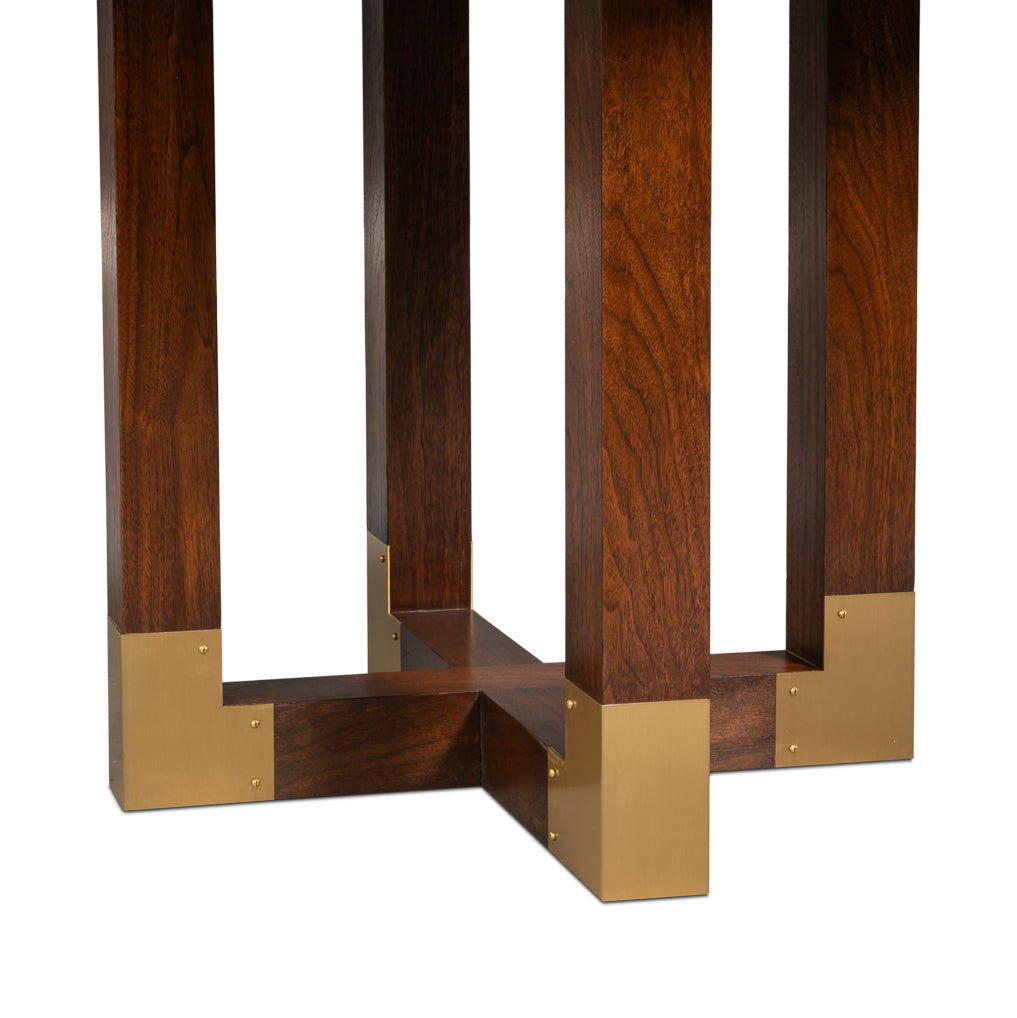 Small Walnut Jupe Dining Table - English Georgian America